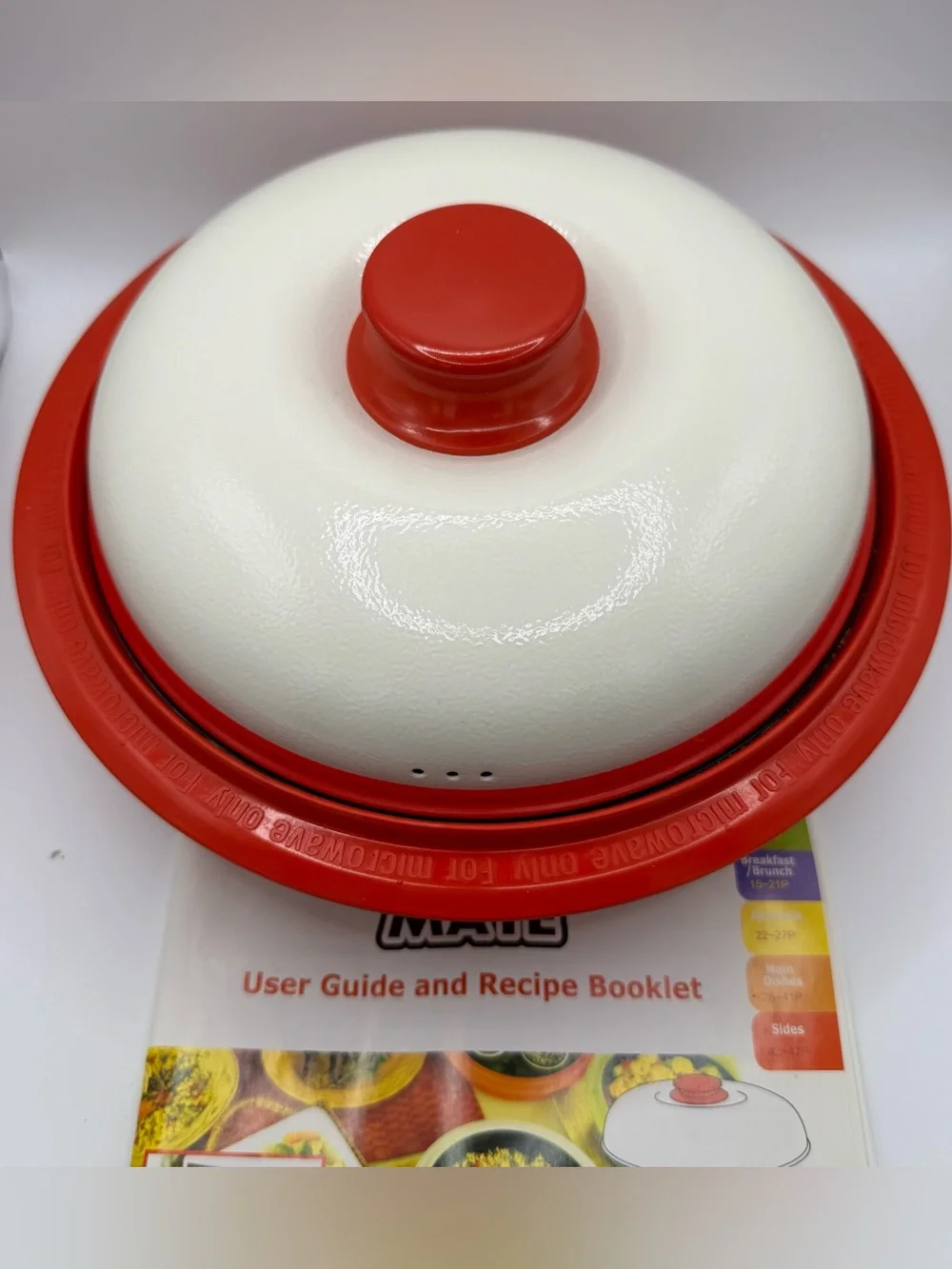 Range Mate Pro Microwave Grill Deluxe 4 Piece Pan Set Red Cooker Dorm College Gi